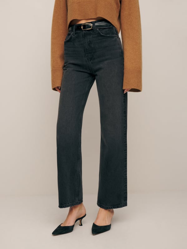 Wilder High Rise Wide Leg Cropped Jeans - Trinity